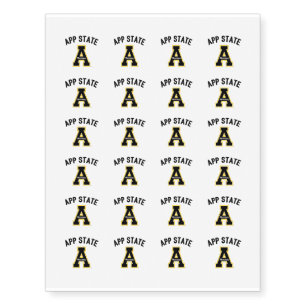 Appalachian State University Verbiage Temporary Tattoos