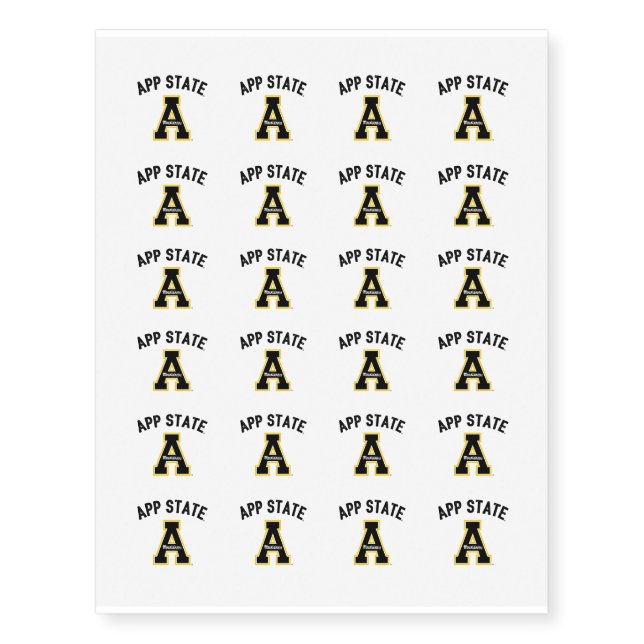 Appalachian State University Verbiage Temporary Tattoos (Front)