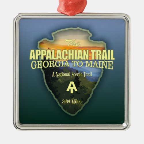 Appalachian Trail arrowhead Metal Ornament