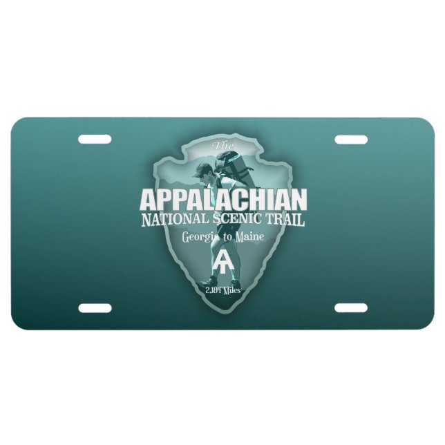 Appalachian Trail (arrowhead T) License Plate (Front)