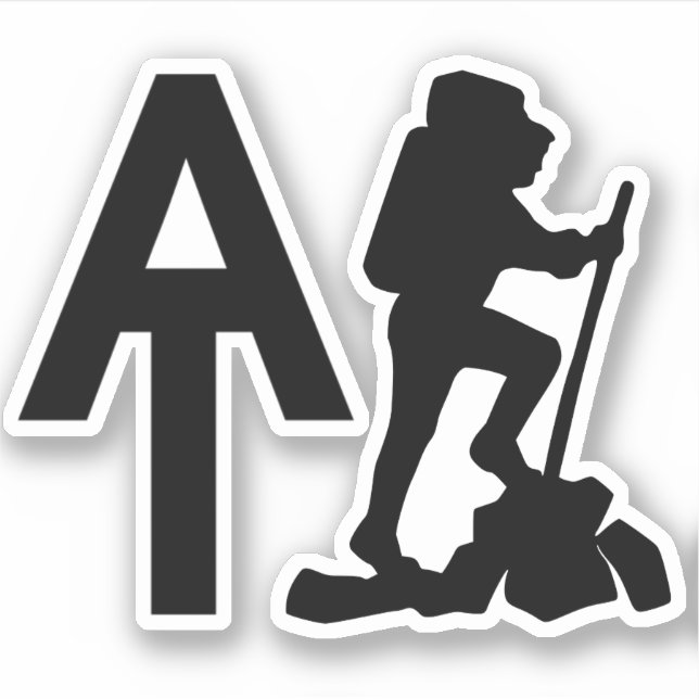 Appalachian Trail  -  AT  -  Bucket List Hike Sticker (Front)