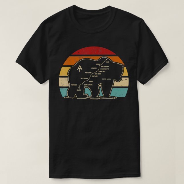 Appalachian Trail, Bear Symbol Of Appalachian Nati T-Shirt (Design Front)