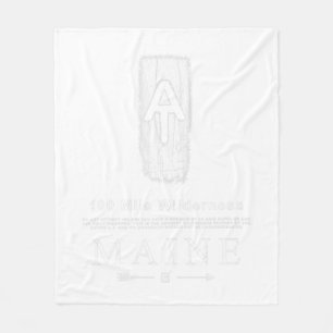 Appalachian Trail Blaze 100 Mile Wilderness Maine  Fleece Blanket