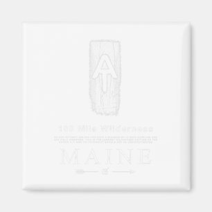 Appalachian Trail Blaze 100 Mile Wilderness Maine  Magnet