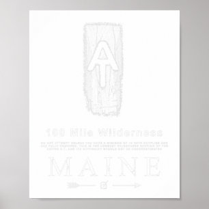 Appalachian Trail Blaze 100 Mile Wilderness Maine Poster