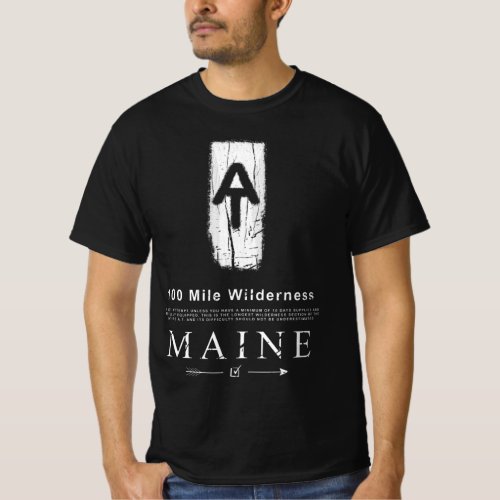 Appalachian Trail Blaze 100 Mile Wilderness Maine  T_Shirt