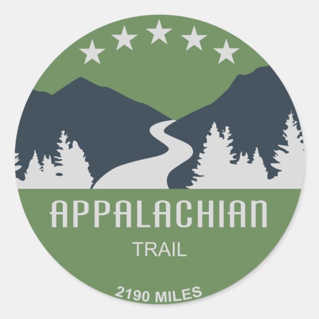 Appalachian Trail Classic Round Sticker (Front)