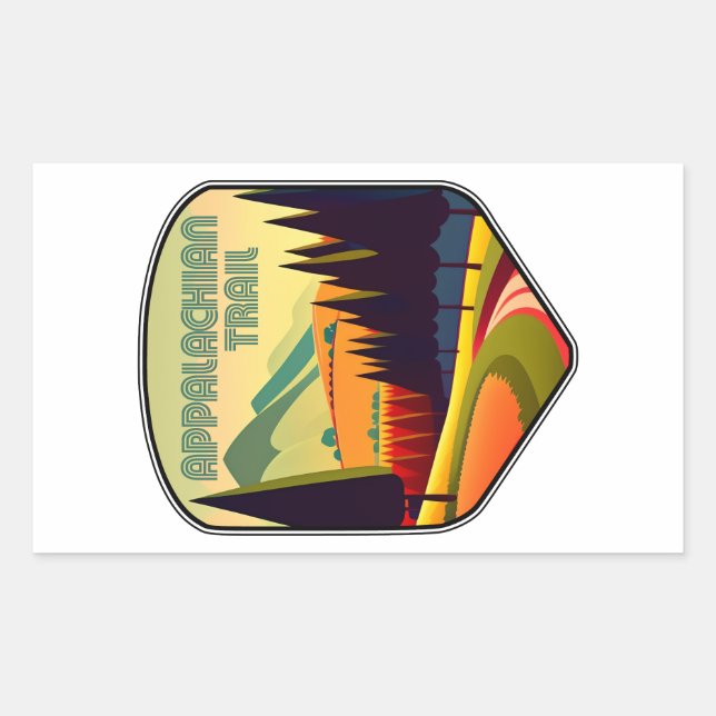Appalachian Trail Colors Rectangular Sticker (Front)
