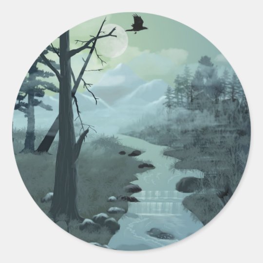Appalachian Trail Creek Classic Round Sticker