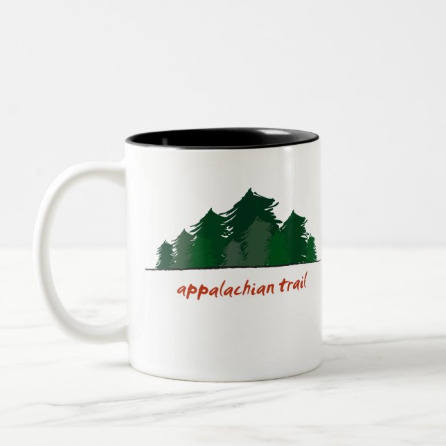Appalachian Trail (Forest) Two-Tone Coffee Mug (Left)