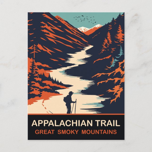 Appalachian Trail, Great Smoky Mountains, Travel Postcard (Front)