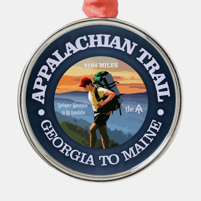 Appalachian Trail (Hiker C) Metal Ornament (Front)