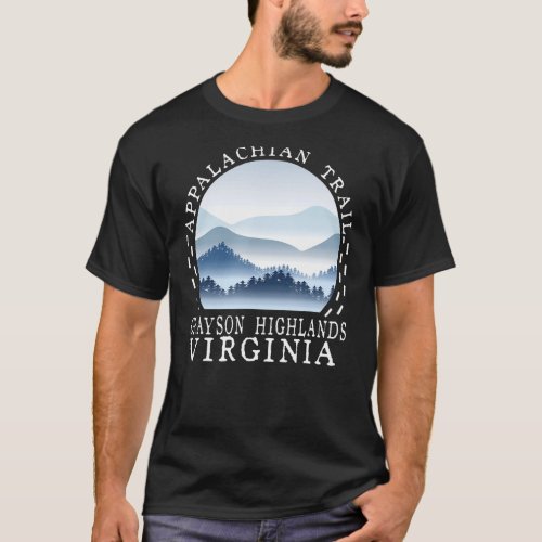 Appalachian Trail Hikers Hiking at Grayson Highlan T_Shirt