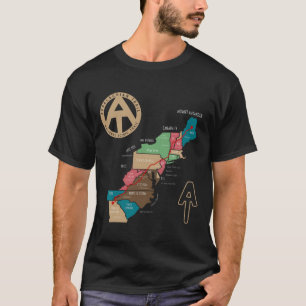 Appalachian Trail Hiking Map T-Shirt
