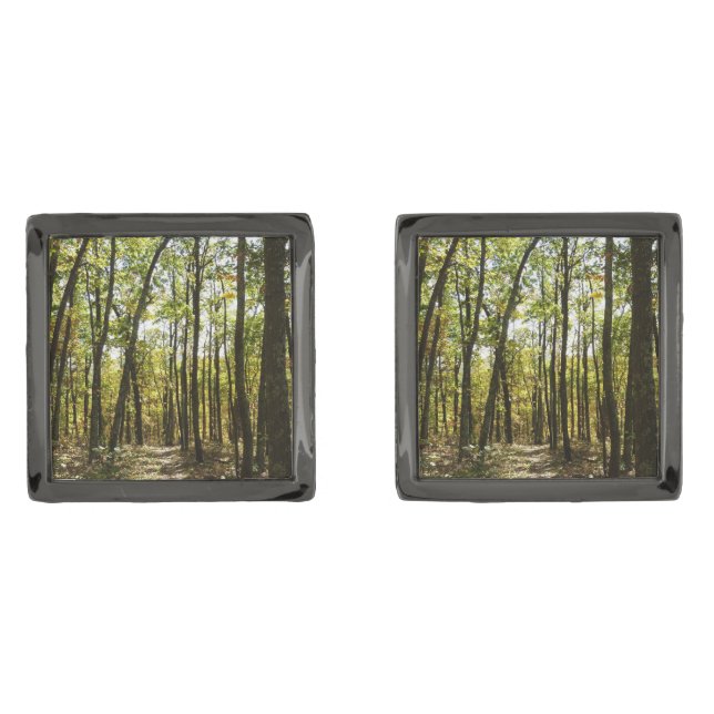 Appalachian Trail in October at Shenandoah Cufflinks (Front)