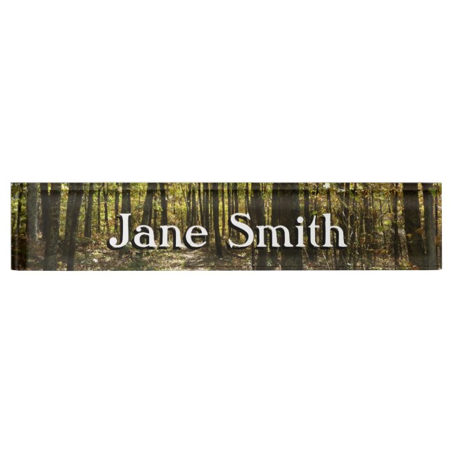 Appalachian Trail in October at Shenandoah Desk Name Plate (Front)