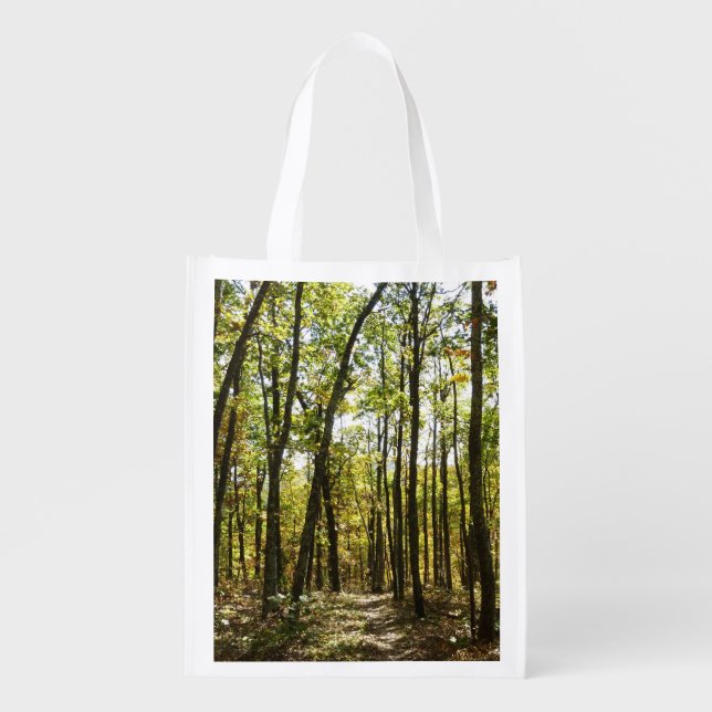 Appalachian Trail in October at Shenandoah Grocery Bag (Front)