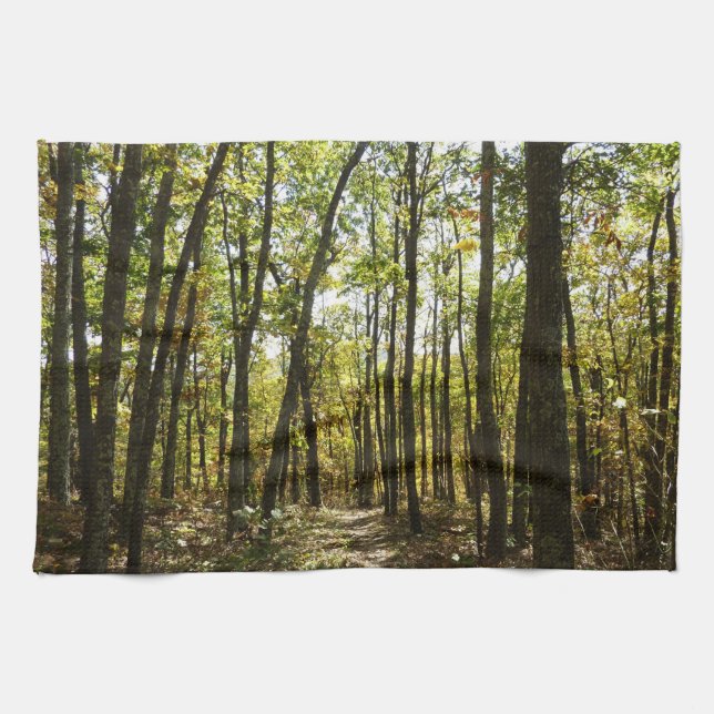 Appalachian Trail in October at Shenandoah Kitchen Towel (Horizontal)