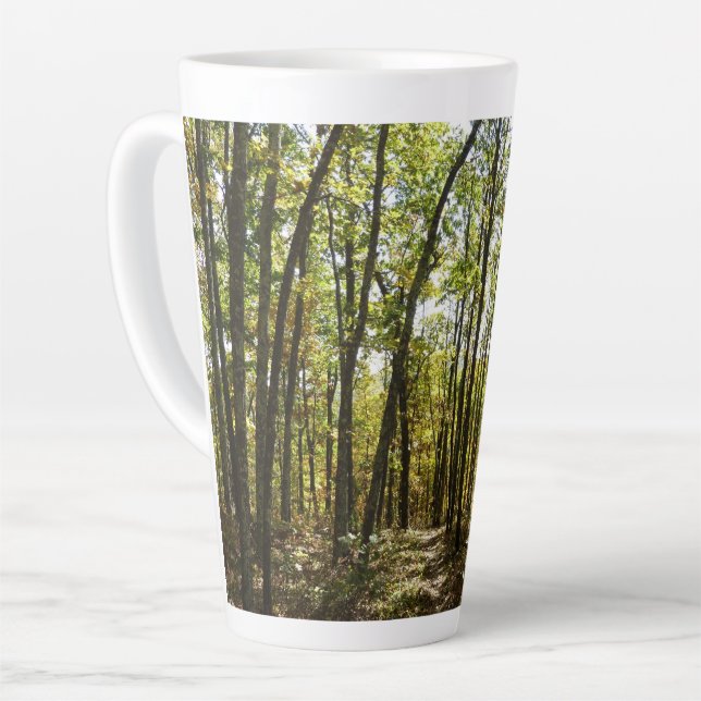 Appalachian Trail in October at Shenandoah Latte Mug (Left Angle)