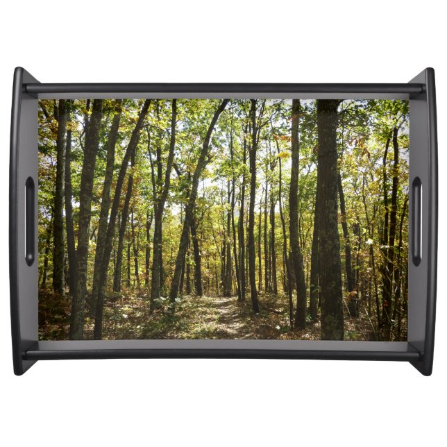 Appalachian Trail in October at Shenandoah Serving Tray (Front)