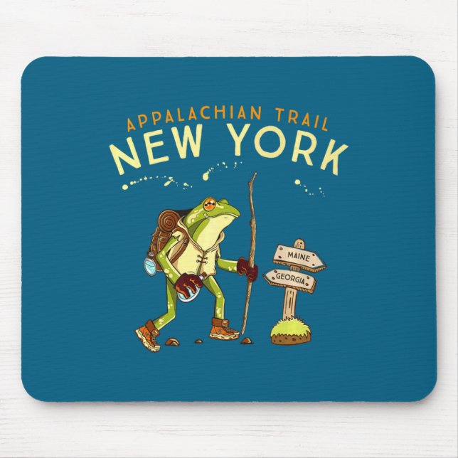 Appalachian Trail New York Hiking Frog _1  Mouse Pad (Front)