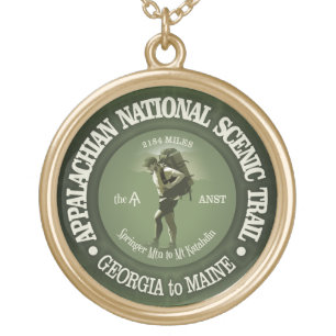 Appalachian Trail (o) Gold Plated Necklace