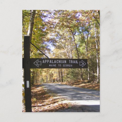 appalachian trail sign pennsylvania fall postcard