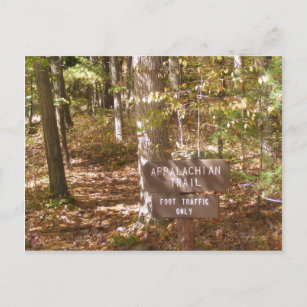 appalachian trail sign pennsylvania fall postcard