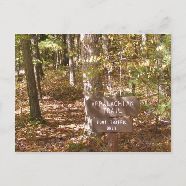 appalachian trail sign pennsylvania fall postcard (Front)