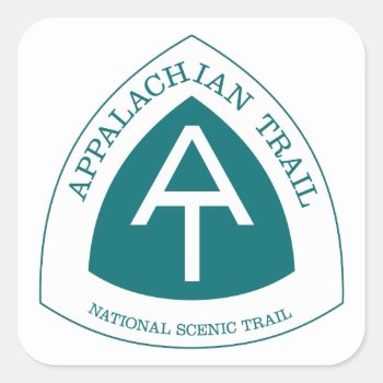 Appalachian Trail Square Sticker by worldofsigns at Zazzle
