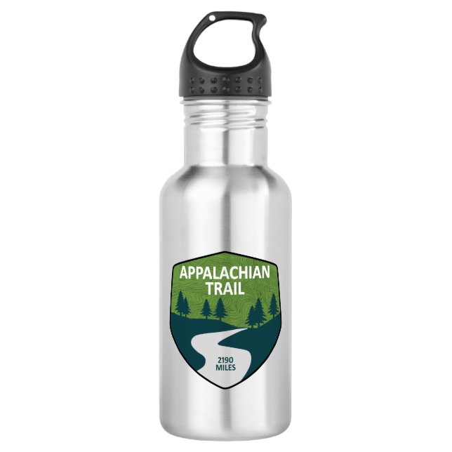 Appalachian Trail Stainless Steel Water Bottle (Front)