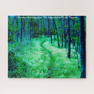 Appalachian Trail Virginia.Christmas Greetings Jigsaw Puzzle