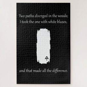 Appalachian Trail White Blaze Paths Diverged Jigsaw Puzzle