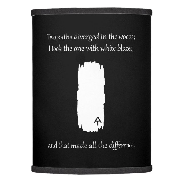 Appalachian Trail White Blaze Paths Diverged Lamp Shade (Front)