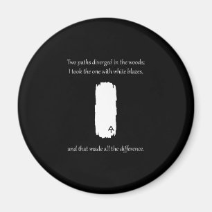 Appalachian Trail White Blaze Paths Diverged Magnet
