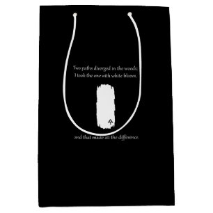 Appalachian Trail White Blaze Paths Diverged Medium Gift Bag