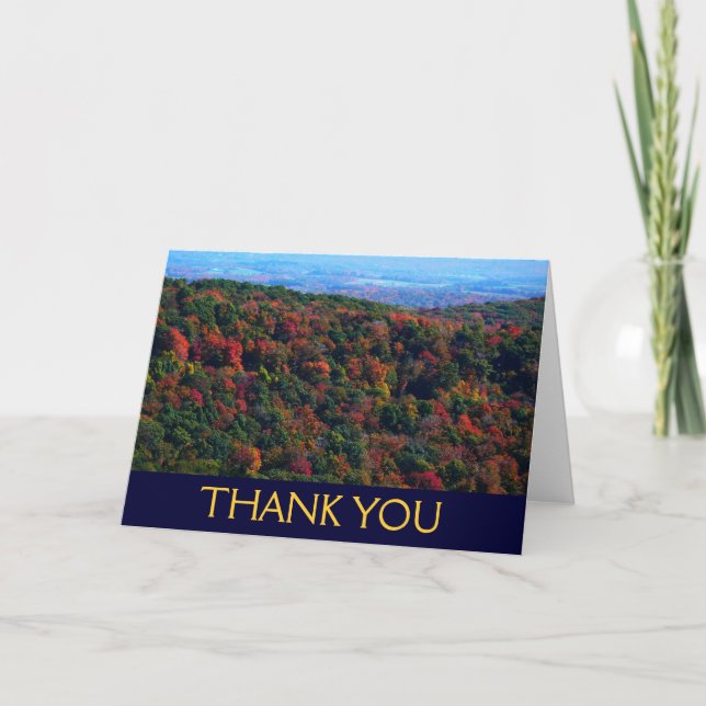 Appalachians in Fall Thank You Card (Blank Inside) (Front)
