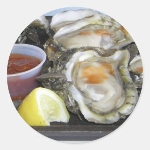 appalachicola oysters classic round sticker
