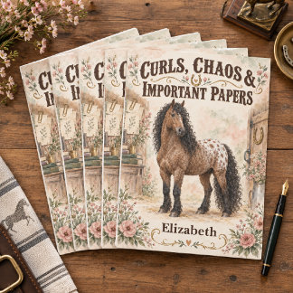 Appaloosa American Bashkir Curly Important Papers Pocket Folder