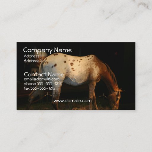 Customizable Appaloosa Business Card