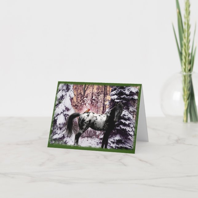 Appaloosa & Cardinals Holiday Card (Front)
