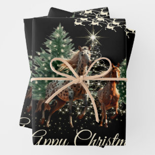 Appaloosa Christmas Wrapping Paper Sheets