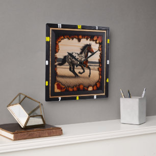 Appaloosa Gallop: Art, Time, Style, Nature Square Wall Clock