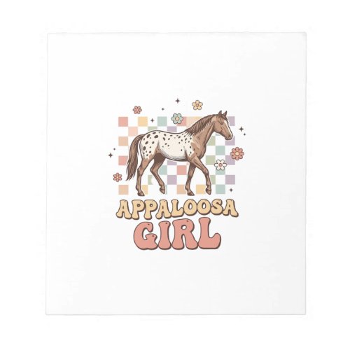 Appaloosa Girl Vintage Horse Western T-Shirt Desig Notepad