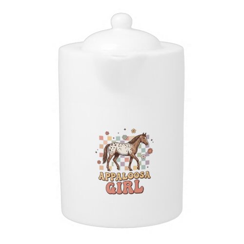Appaloosa Girl Vintage Horse Western T-Shirt Desig Teapot