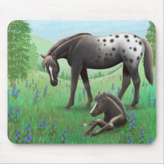 Appaloosa Horse and Foal Mousepad