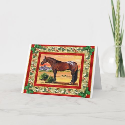 Appaloosa Horse Blank Christmas Card