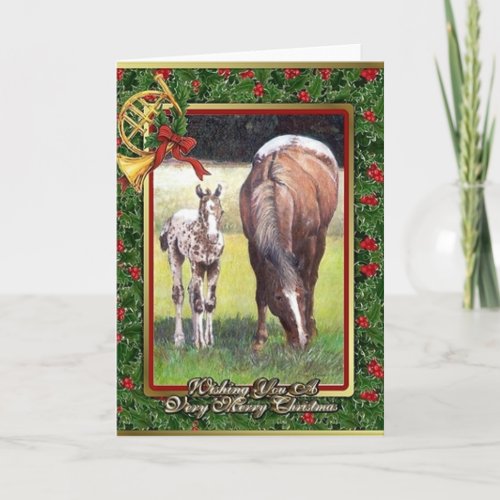 Appaloosa Horse Blank Christmas Card