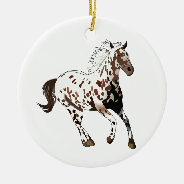 Appaloosa Horse Ceramic Ornament (Front)
