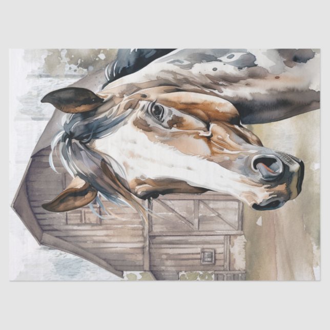 Appaloosa Horse Decoupage Tissue Paper (Front)